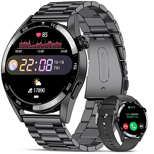 LIGE Relojes Inteligentes para Hombres con Llamadas Bluetooth, 1.32' Pantalla Táctil Rastreador de...