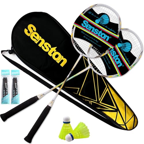 Senston Raquetas de Bádminton,Unisex Adulto Badminton Racket-Incluyendo bádminton Bolsa/2...