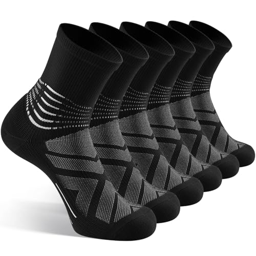 IRAMY Medias de Compresion Hombre Mujer Calcetines de Compresión de Tobillo Running Crew Calcetines...