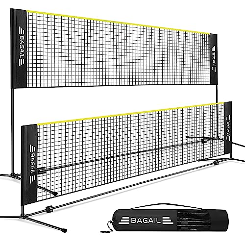 BAGAIL Red de Bádminton Plegable Hecha de Nailon con Soporte de Altura Regulable y Bolsa de...
