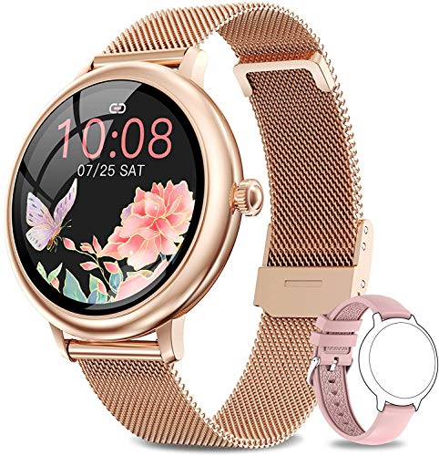 NAIXUES Smartwatch Mujer, Reloj Inteligente Impermeable 67, Monitor de Sueño y Caloría...